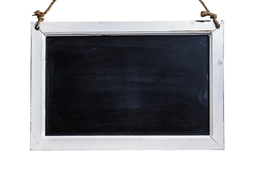 A blank blackboard